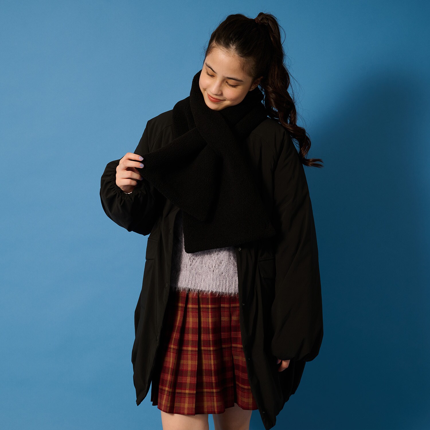 【WEB限定】【AMI】【撥水】ティペットつき中わたバルーンコート