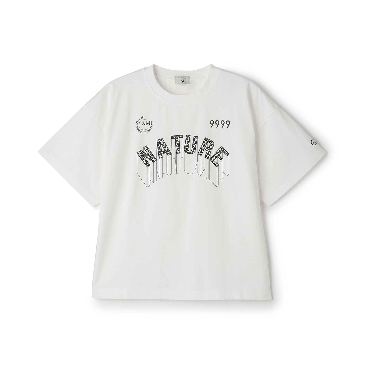 【AMI】【接触冷感】レオパードロゴTシャツ