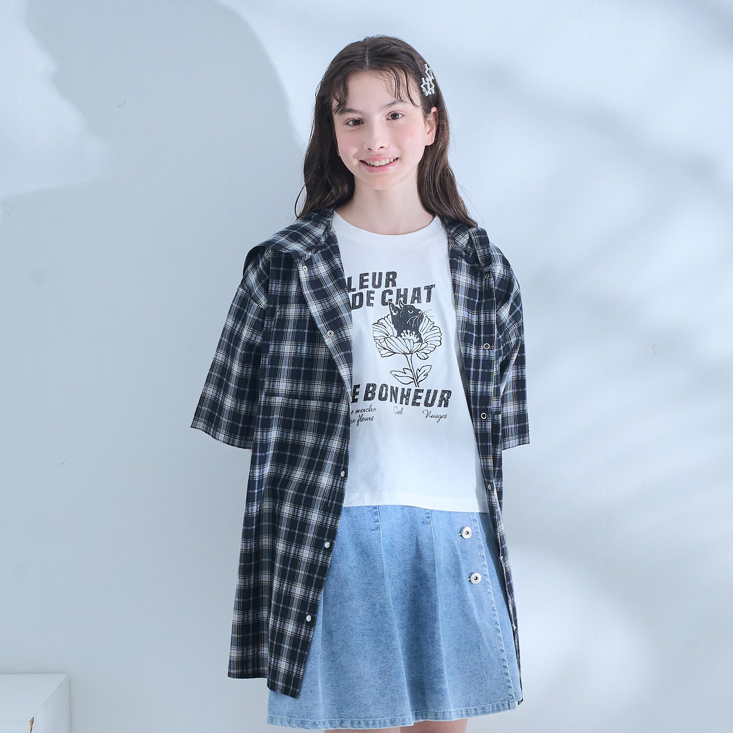 【AMI】半袖フードシャツ×Tシャツセット