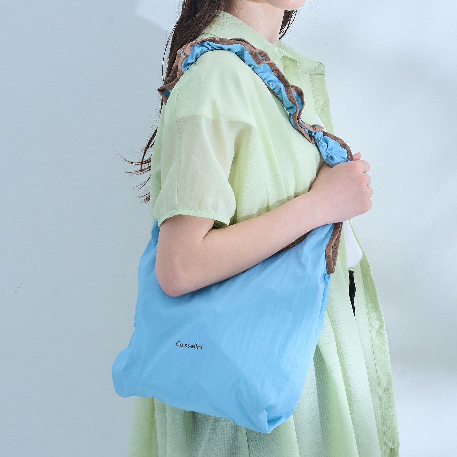 【キャセリーニ】フリルエコバッグ