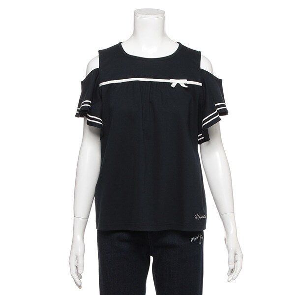 肩開きマリンカットブラウス