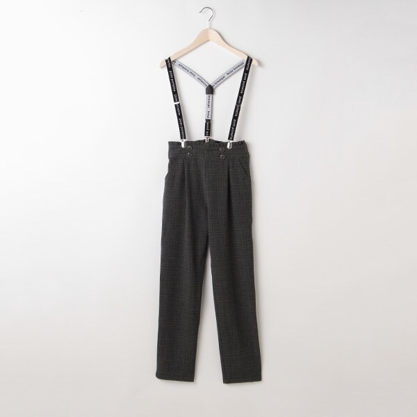 ロゴサスペンダーつきテーパードパンツ