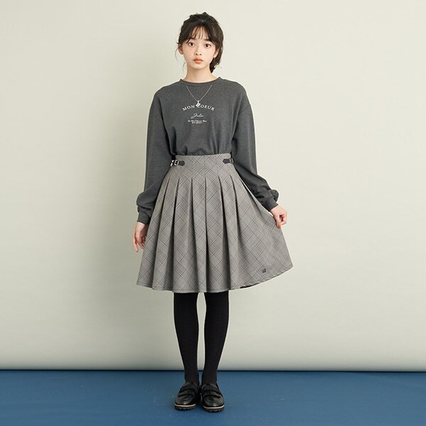 チェックタックスカート