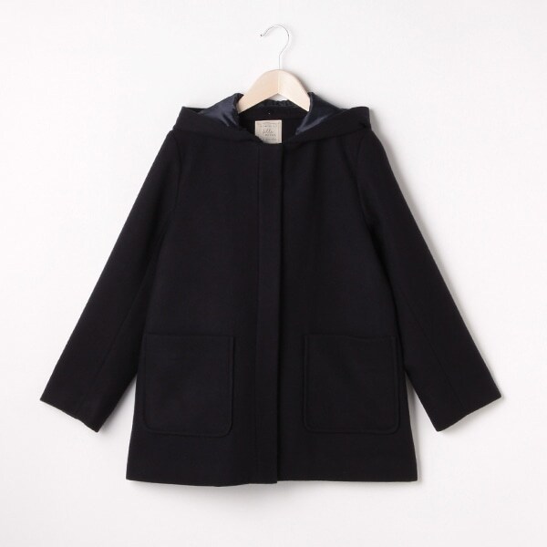 裏キルティング2WAYハーフウールコート