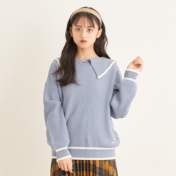 セーラー衿ニット