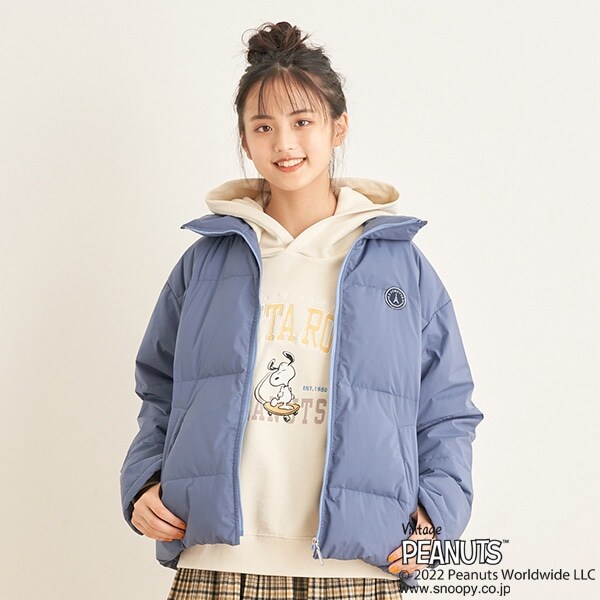 【撥水】【家庭洗濯可】衿つきライトダウン