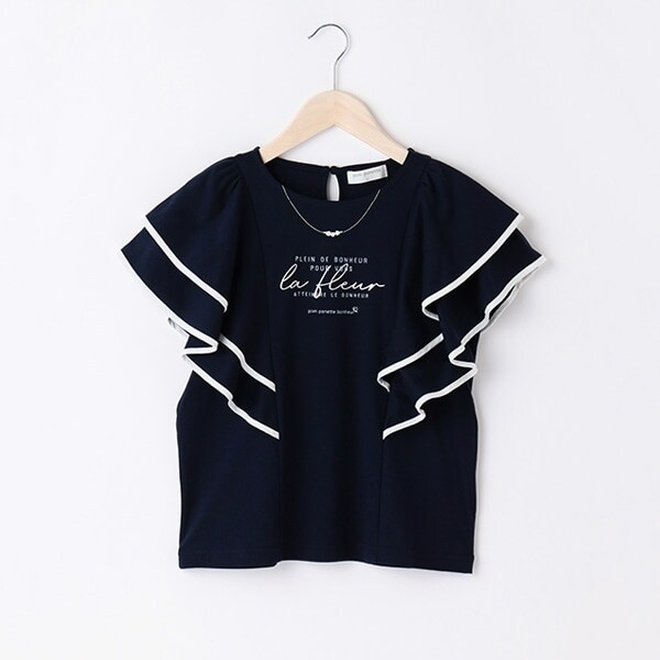 パイピングフレアネックレスTシャツ