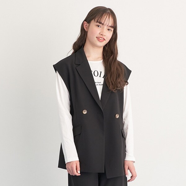 ジレ×ロングTシャツセット