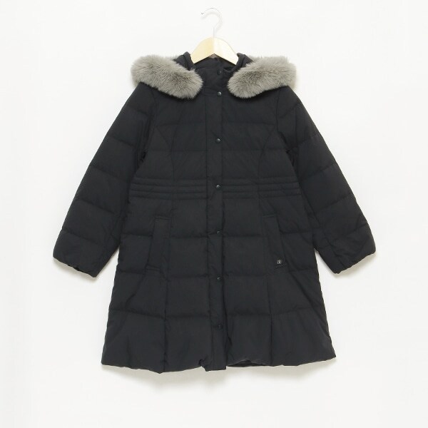 【撥水】【家庭洗濯可】Aラインロングダウンコート