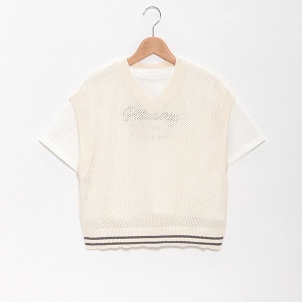メッシュベストTシャツセット