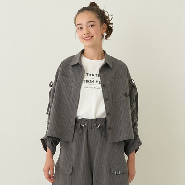 袖ギャザーシャツ＆Tシャツセット