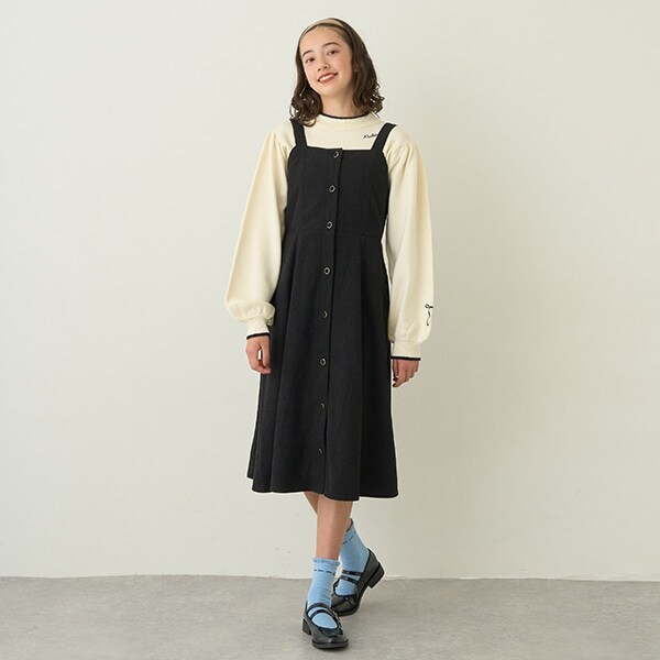 ニットプルオーバー×キャミワンピセット