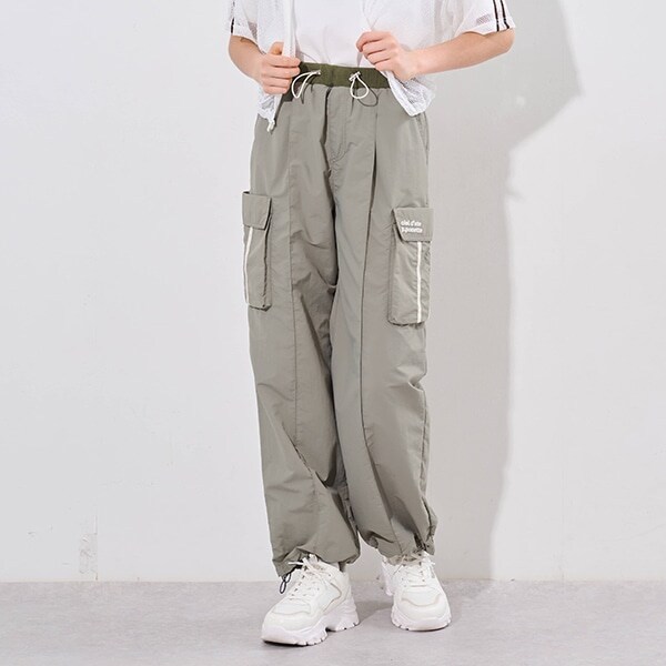 【Cuugal掲載】【撥水】ウエストリブカーゴパンツ