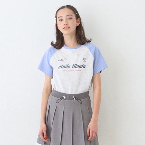 【ニコ☆プチ掲載】【防汚加工】ラグランTシャツ