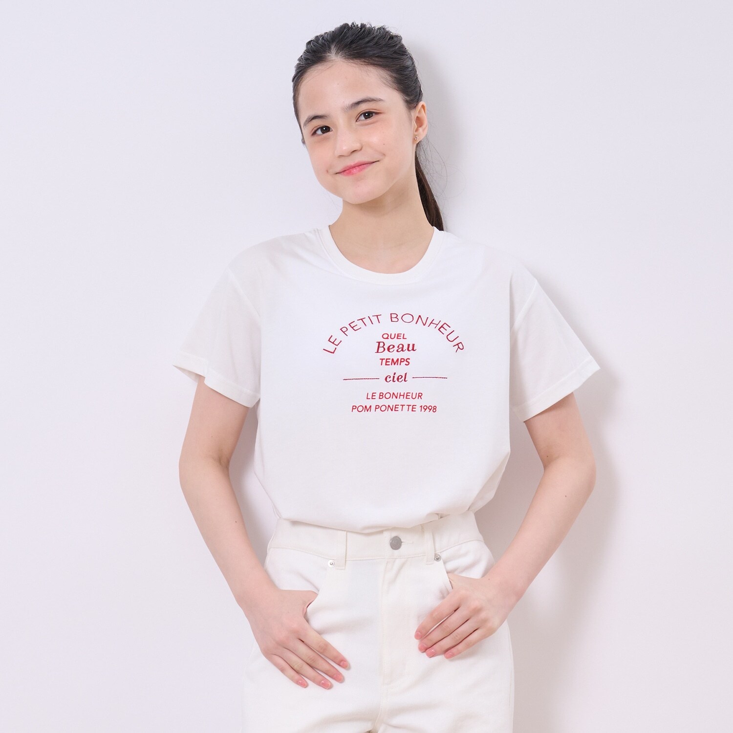 【接触冷感】【抗菌】カップつきロゴTシャツ