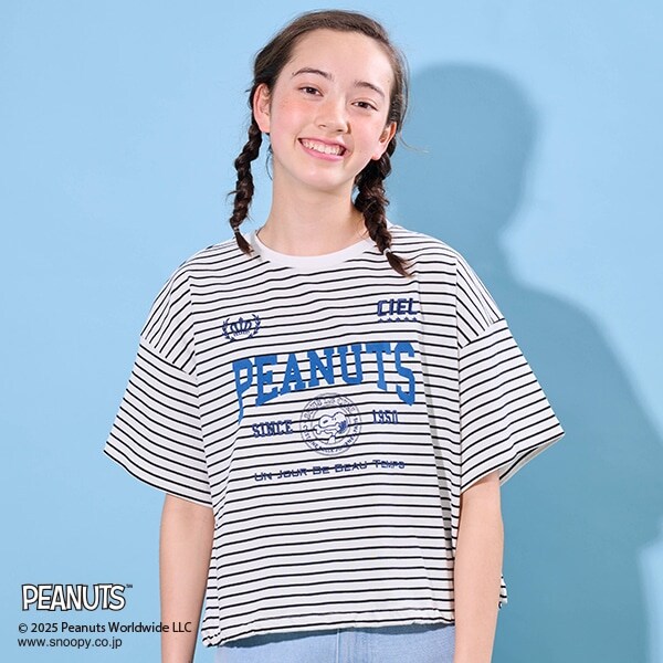 【PEANUTS】【接触冷感】ドロストヘムTシャツ