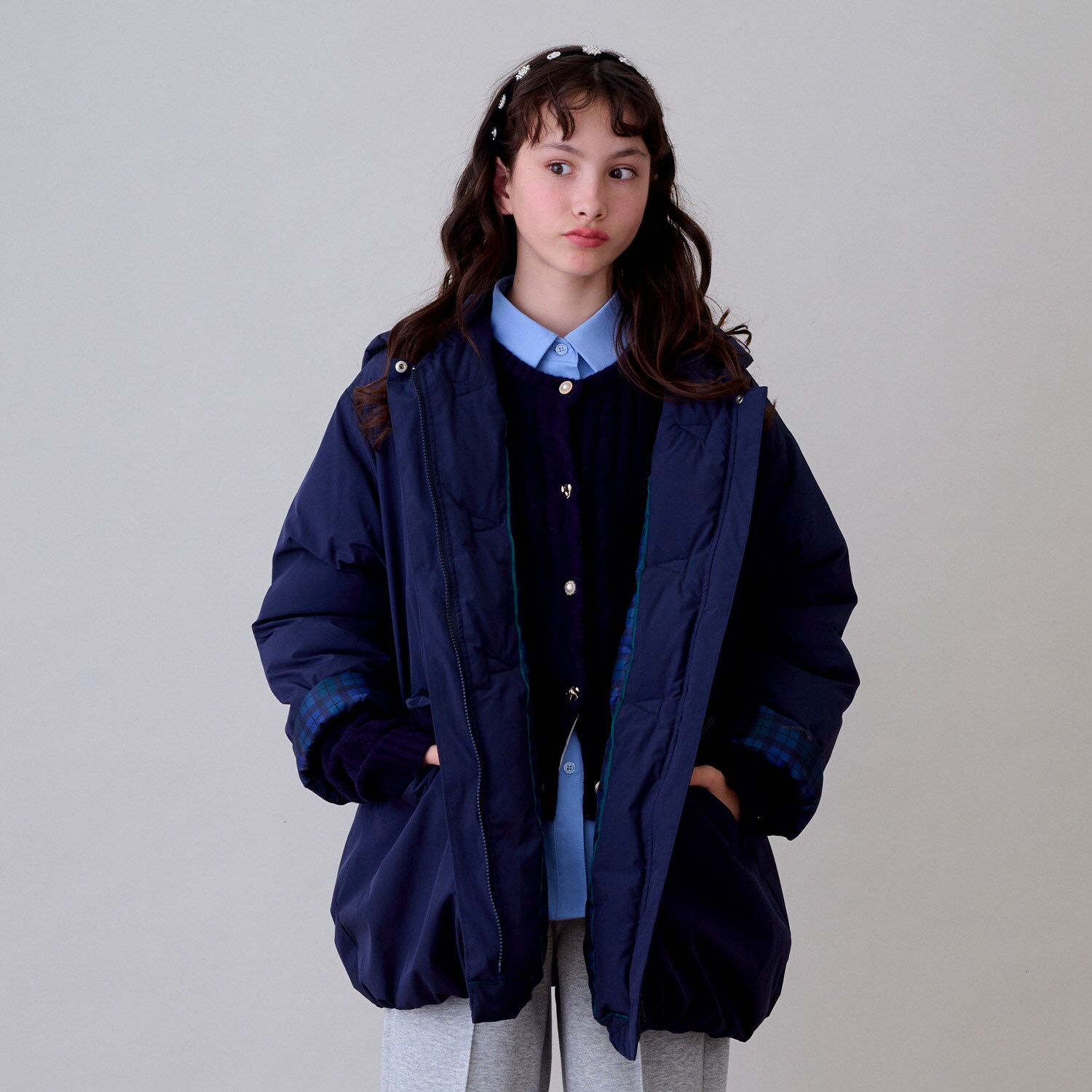 【はっ水】ファイバー中わたダッフルコート