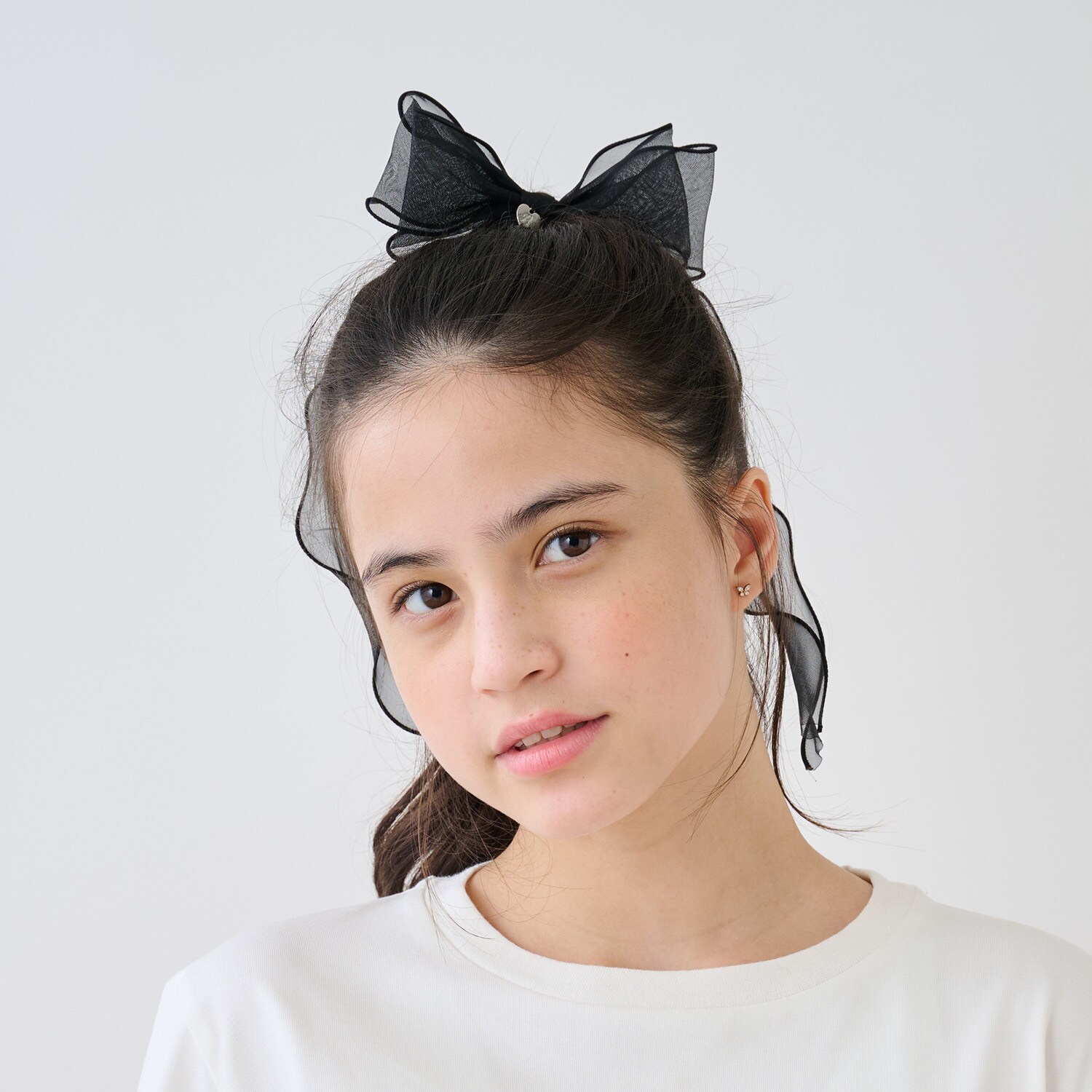 シアーリボンヘアゴム