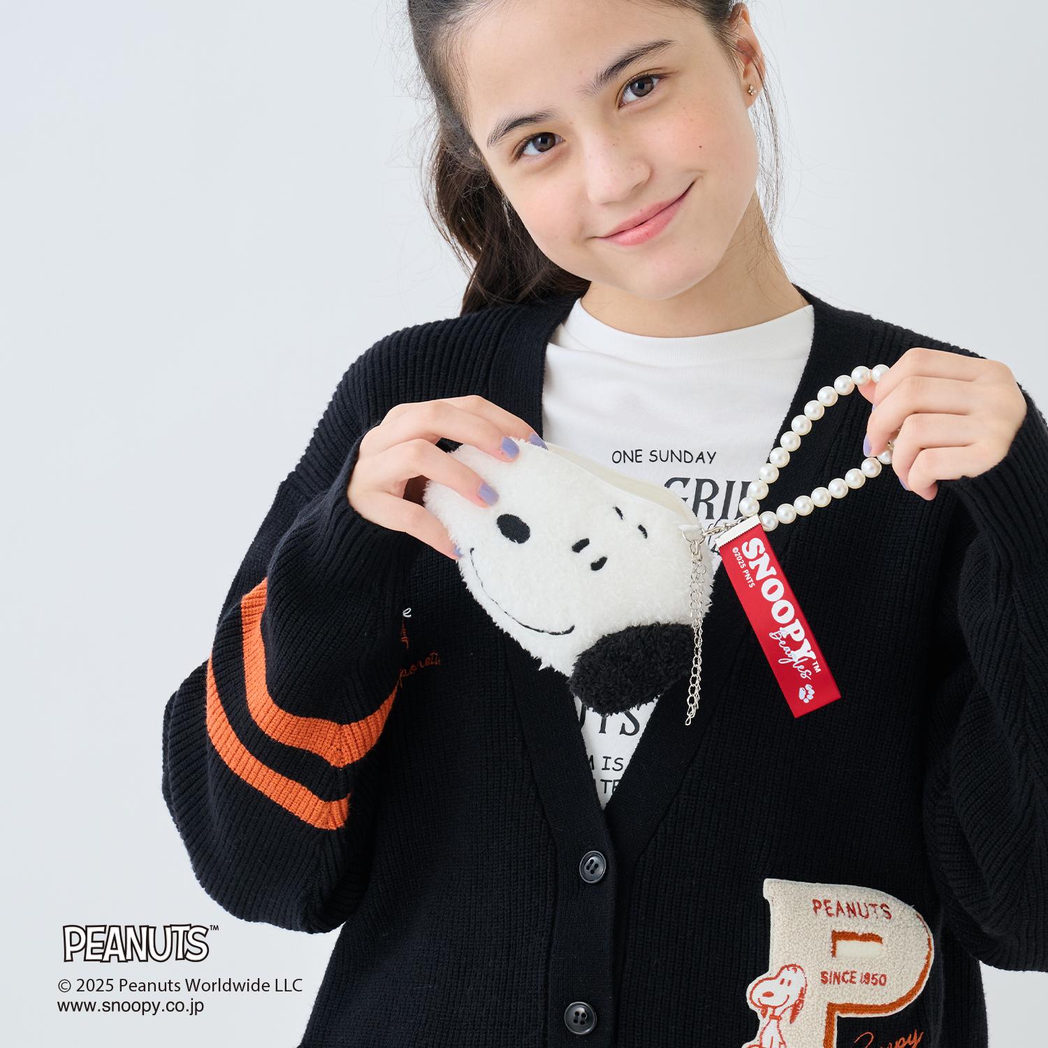 【PEANUTS】スヌーピーフェイスポーチ