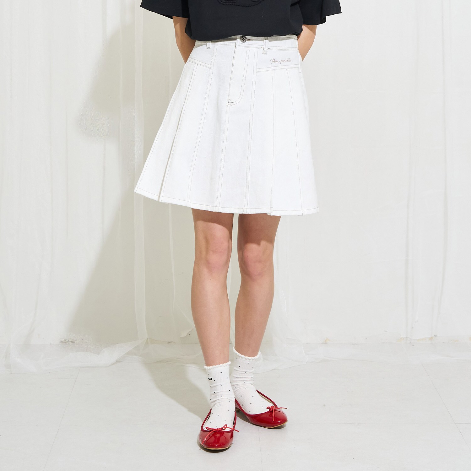 【130cmあり】デニムスカート(インナーパンツつき）