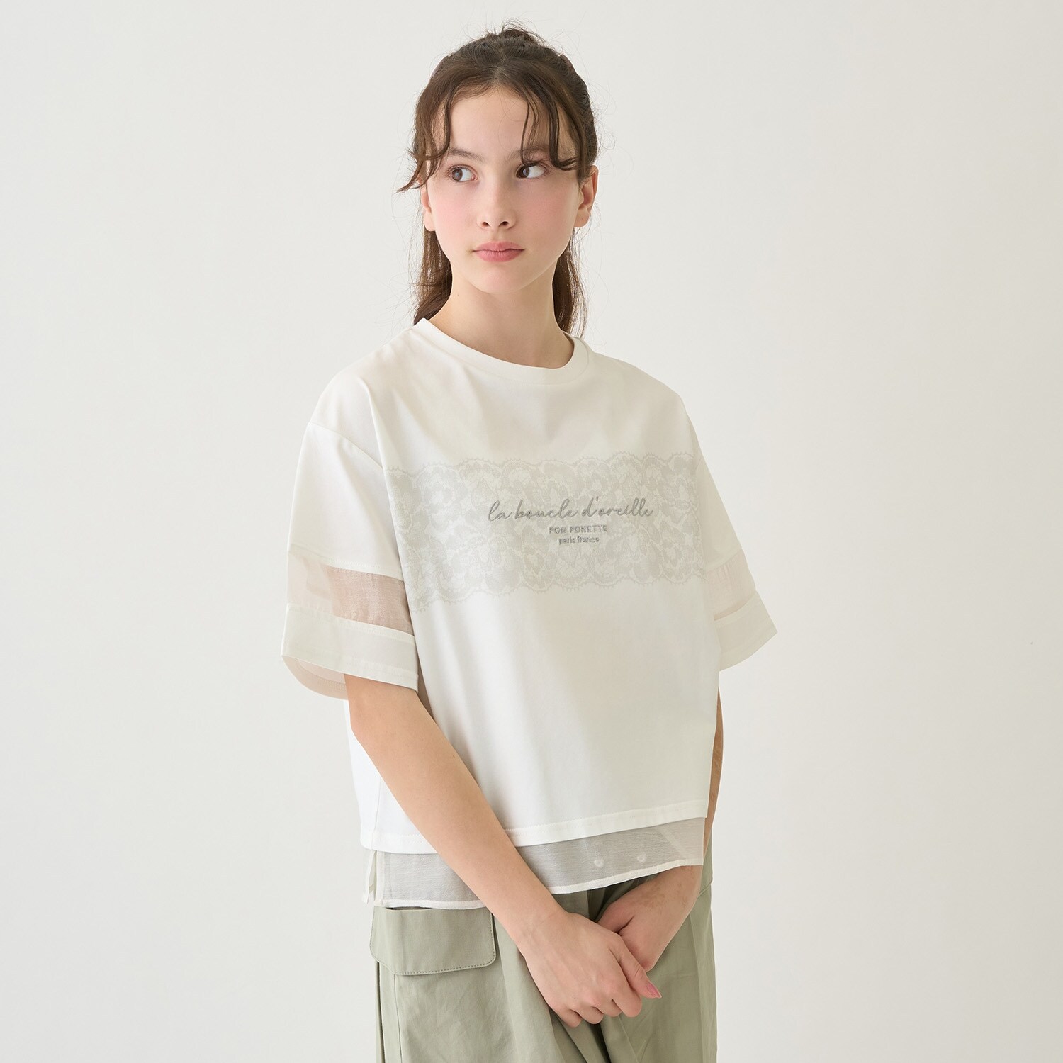 【130cmあり】【吸水速乾】シアースリーブトップス