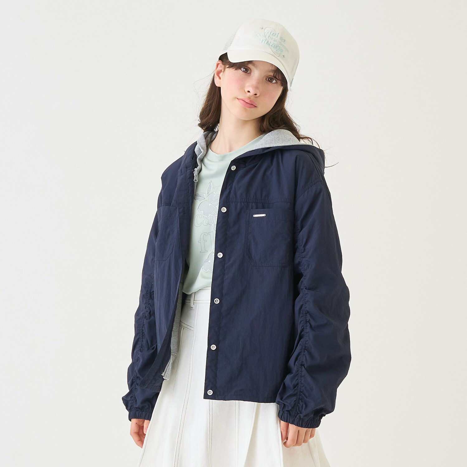 【130cmあり】【UV・撥水・花粉防止】パーカライナーつき3WAYブルゾン