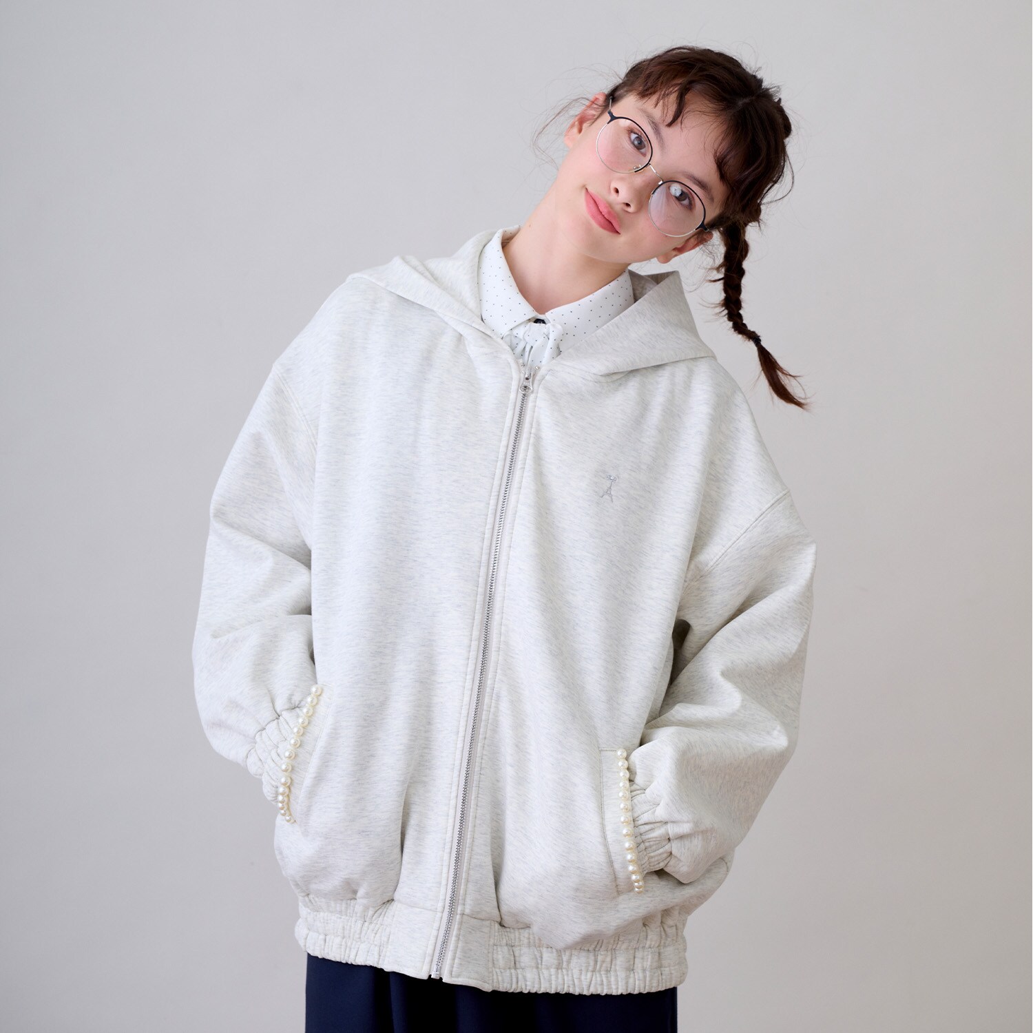 裏起毛ダンボールジップパーカ