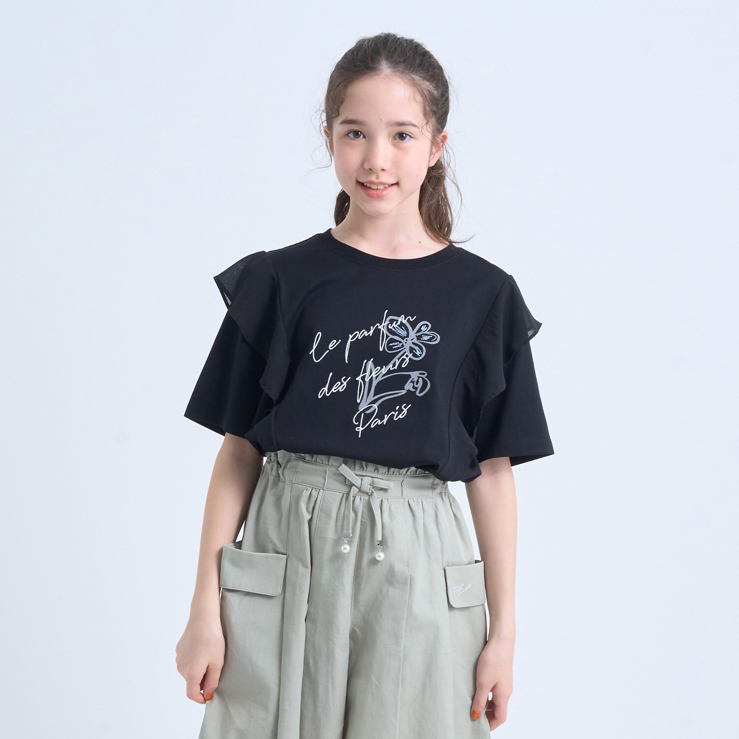【UVカット・遮熱・接触冷感】ラッフルグラフィックTシャツ