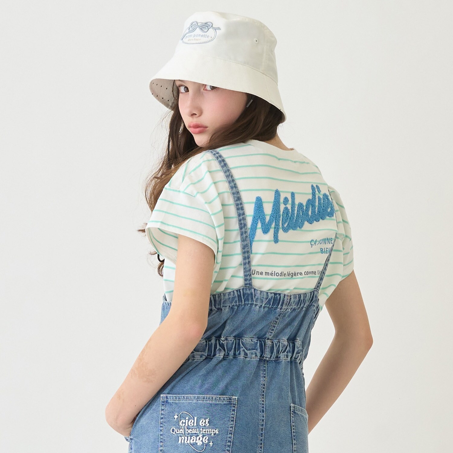 バックロゴボーダーTシャツ