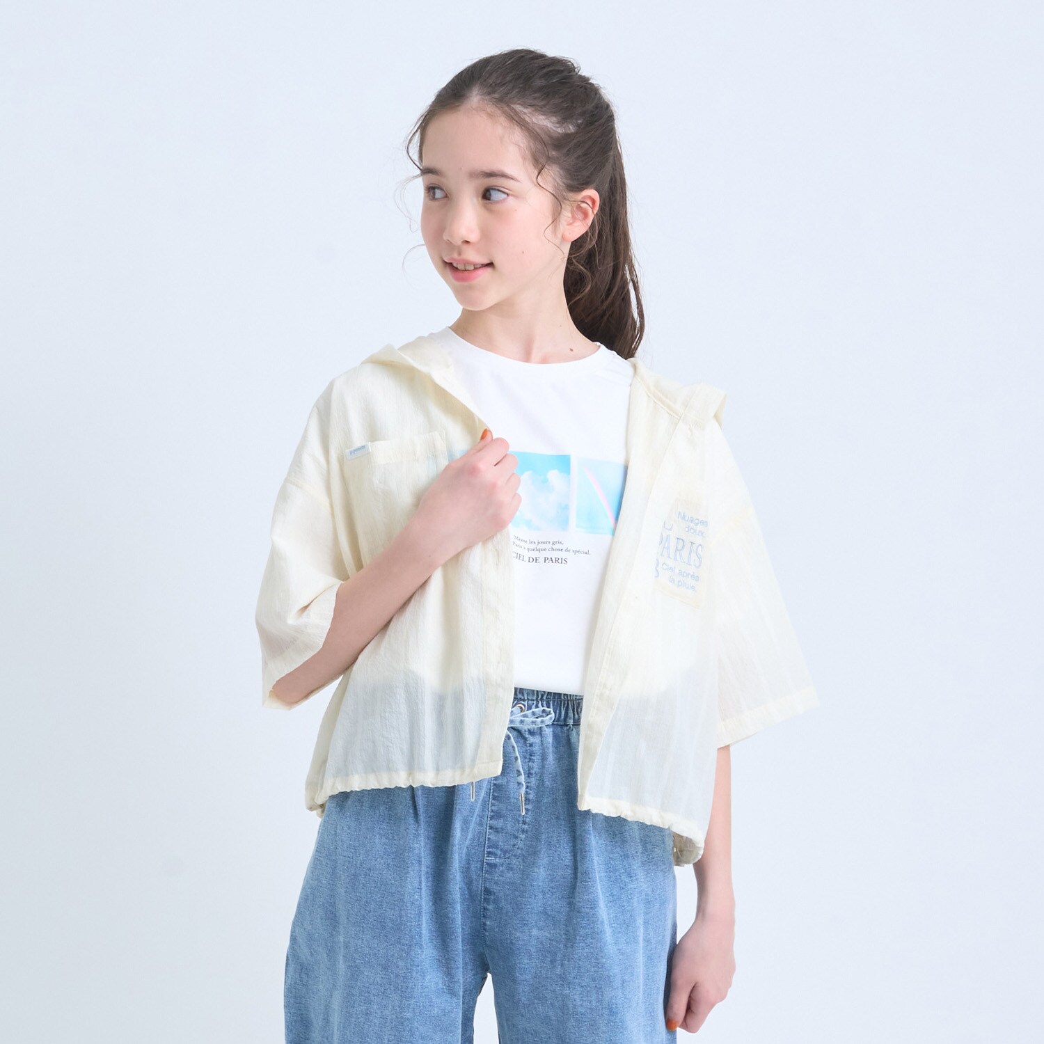 シアーシャツパーカ＆Tシャツセット