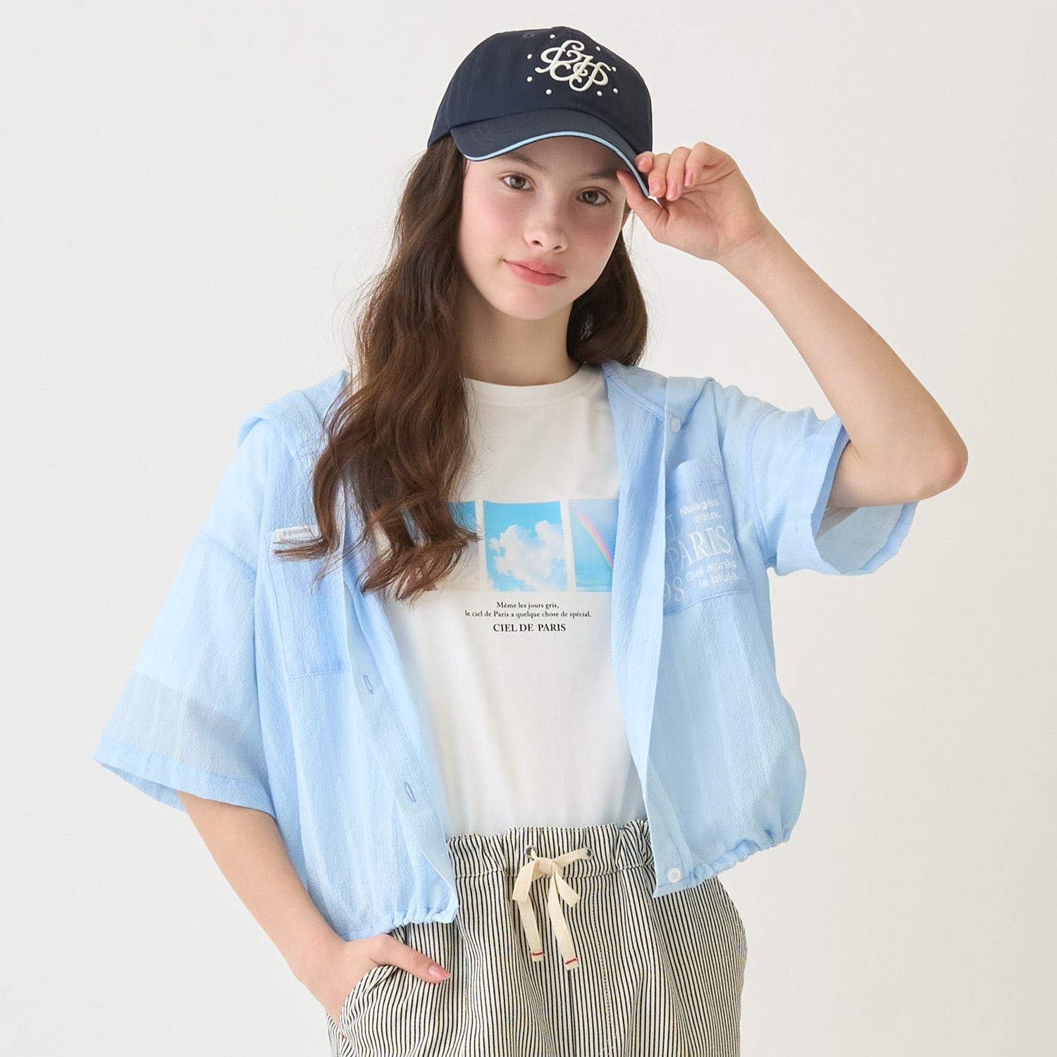 シアーシャツパーカ＆Tシャツセット