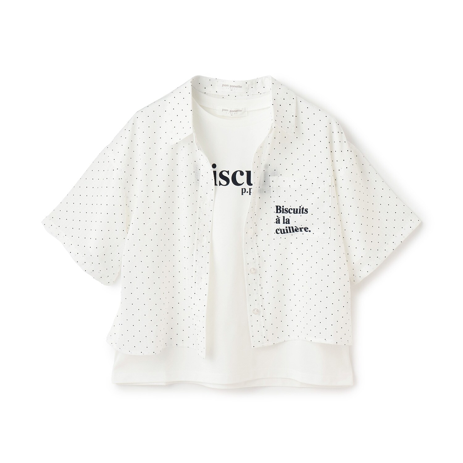 半袖シアーシャツ×Tシャツセット