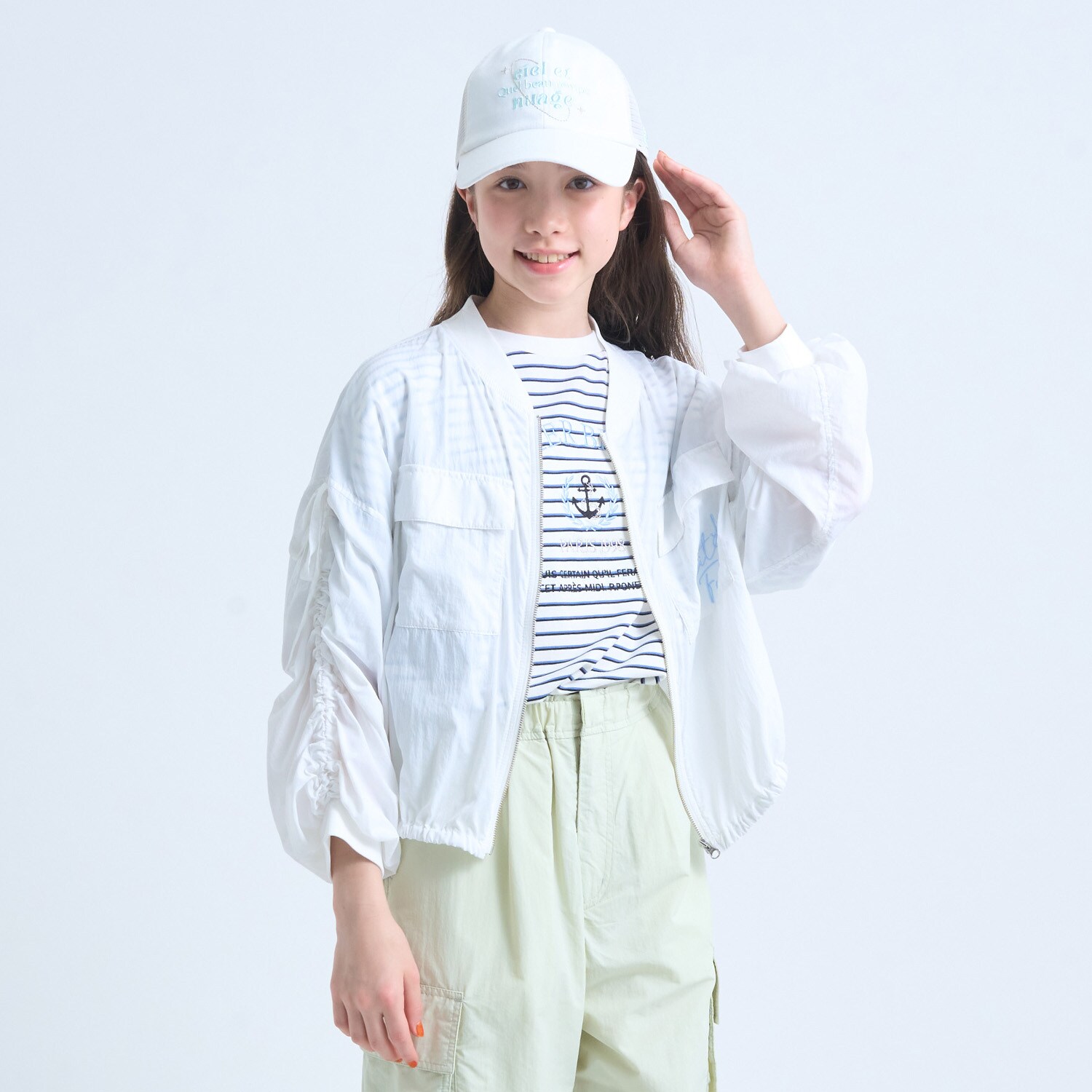 【130cmあり】【UVカット】シアージップブルゾン