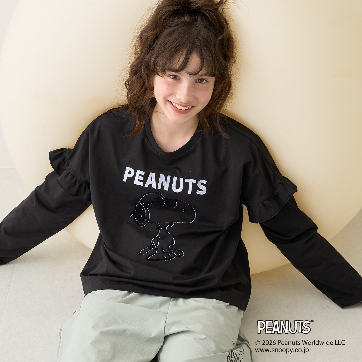 【PEANUTS】【接触冷感】袖取り外しTシャツ