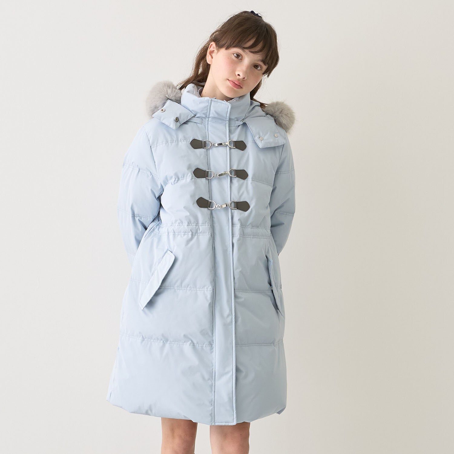 【予約商品】【130cmあり】【撥水・家庭洗濯可】Aラインダウンコート