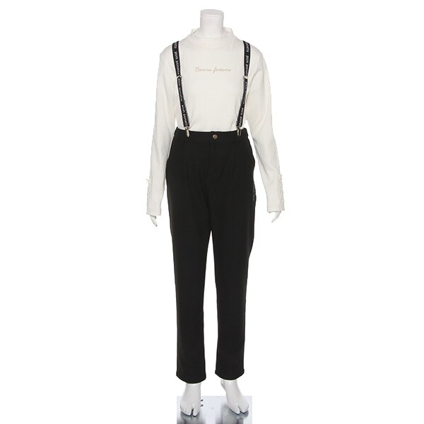 ロゴサスペンダーつきテーパードパンツ