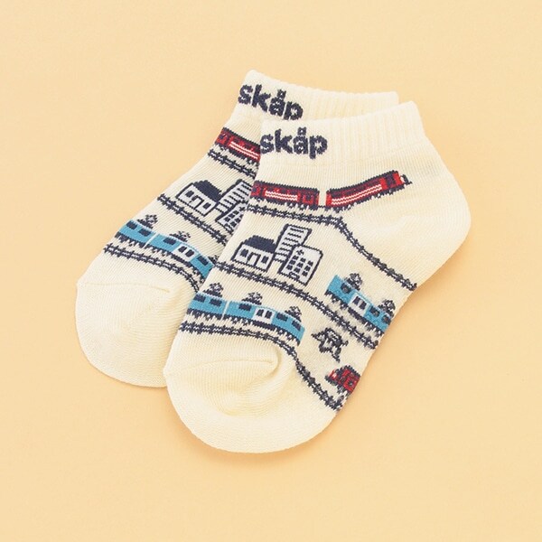 電車と線路スニーカーインソックス【日本製】