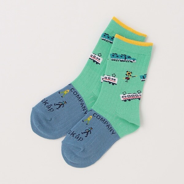 電車クルーソックス【日本製】