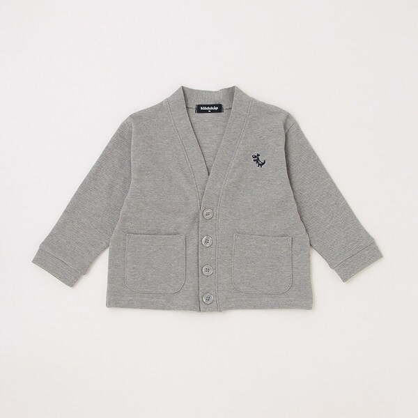 恐竜ワンポイント長袖カーディガン