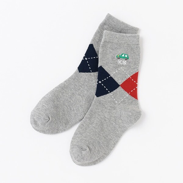 車アーガイルクルーソックス