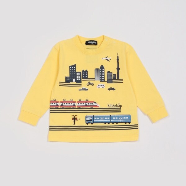 【人気商品再入荷】【直営店で取り扱い無し】街と乗り物長袖Tシャツ