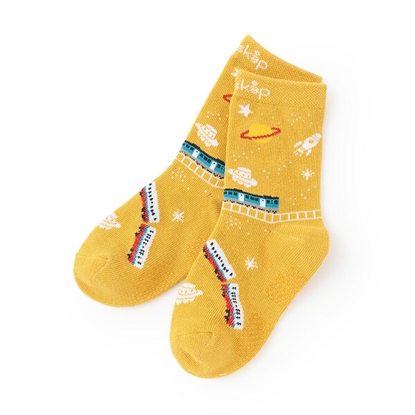 宇宙×電車柄クルーソックス