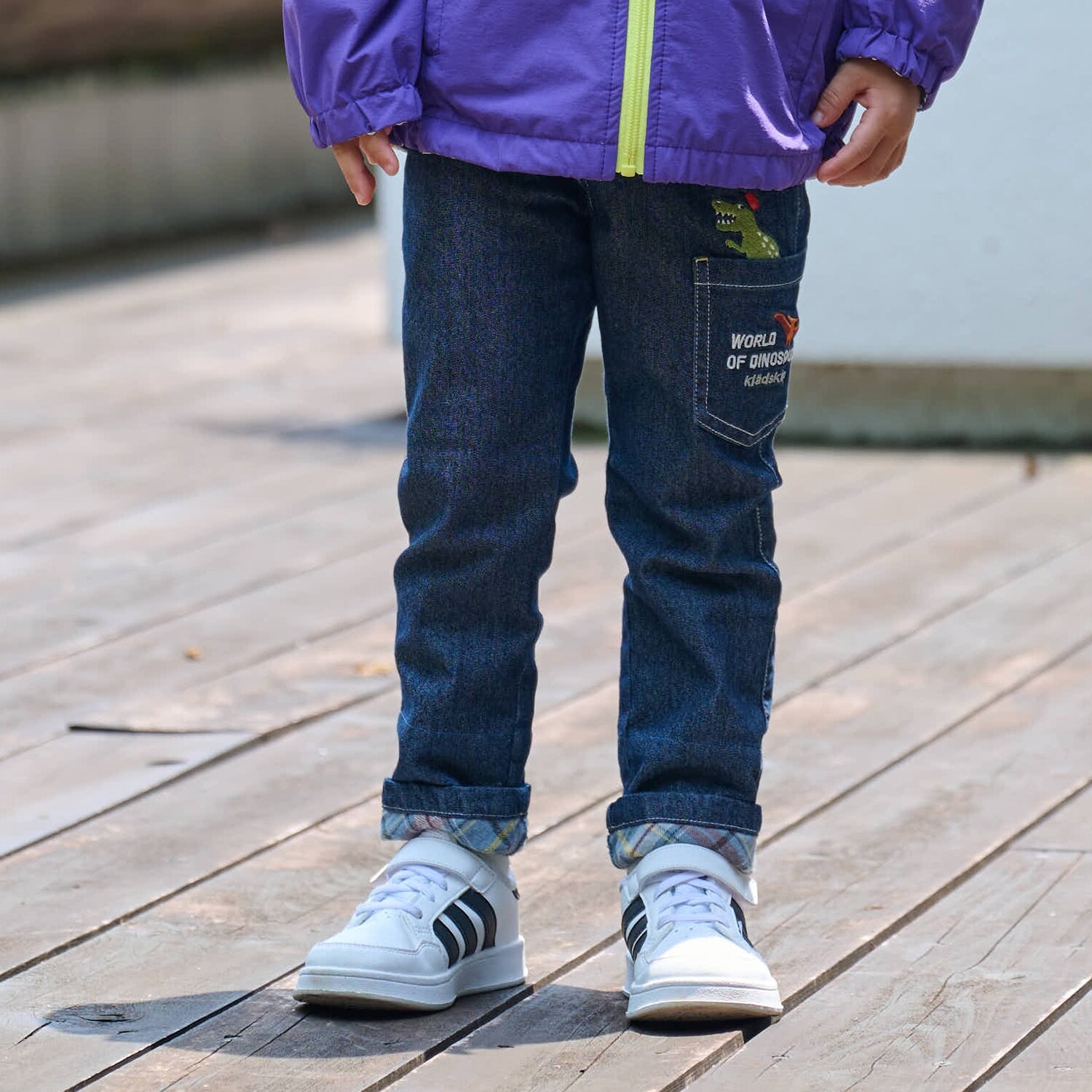 恐竜ロング丈ストレートパンツ