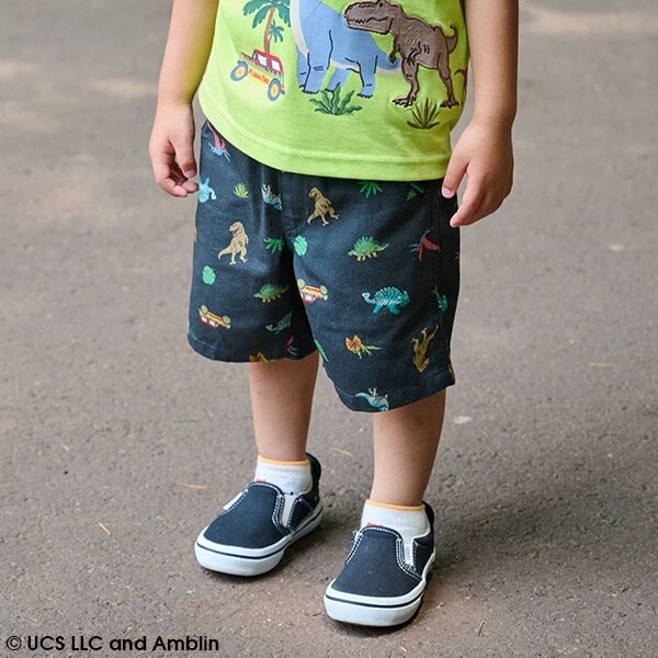 【JURASSIC】恐竜総柄5分丈パンツ