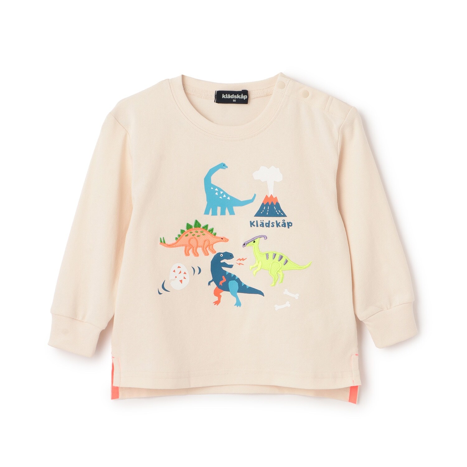 恐竜アップリケ長袖Tシャツ