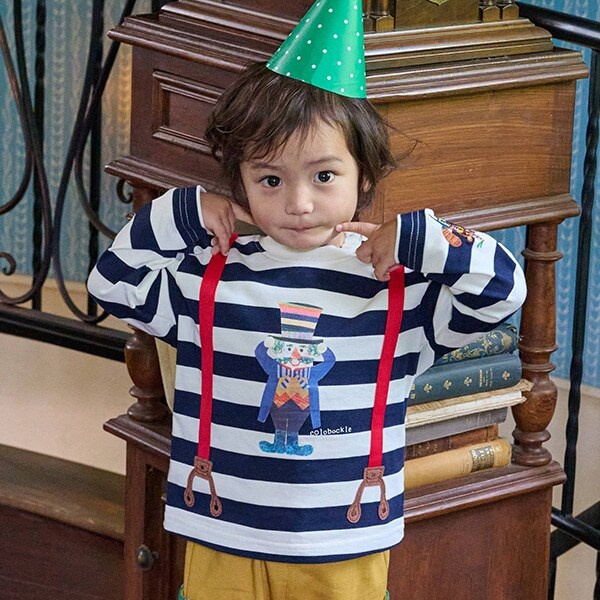 【コロボックル】ボーダー長袖Tシャツ