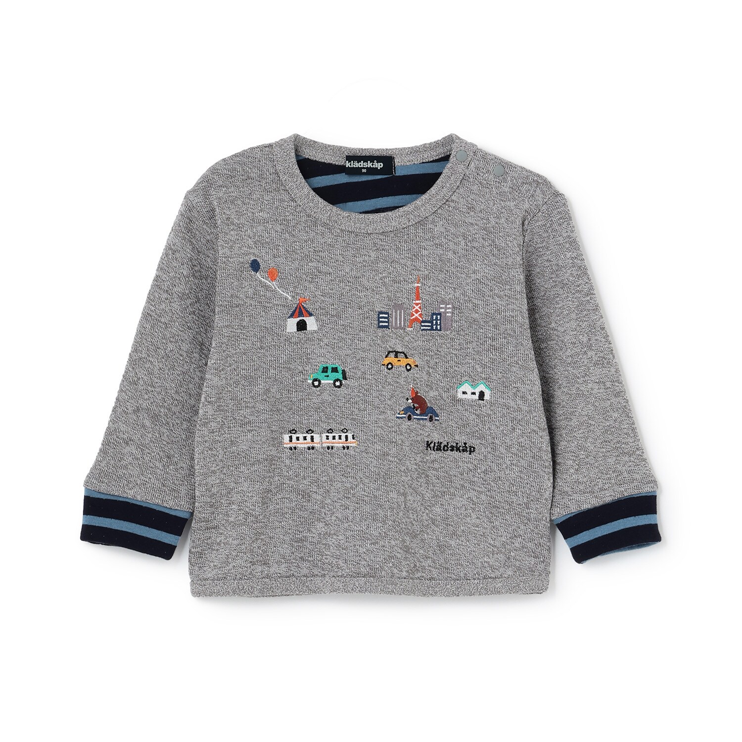 乗り物/アニマル接結長袖Tシャツ