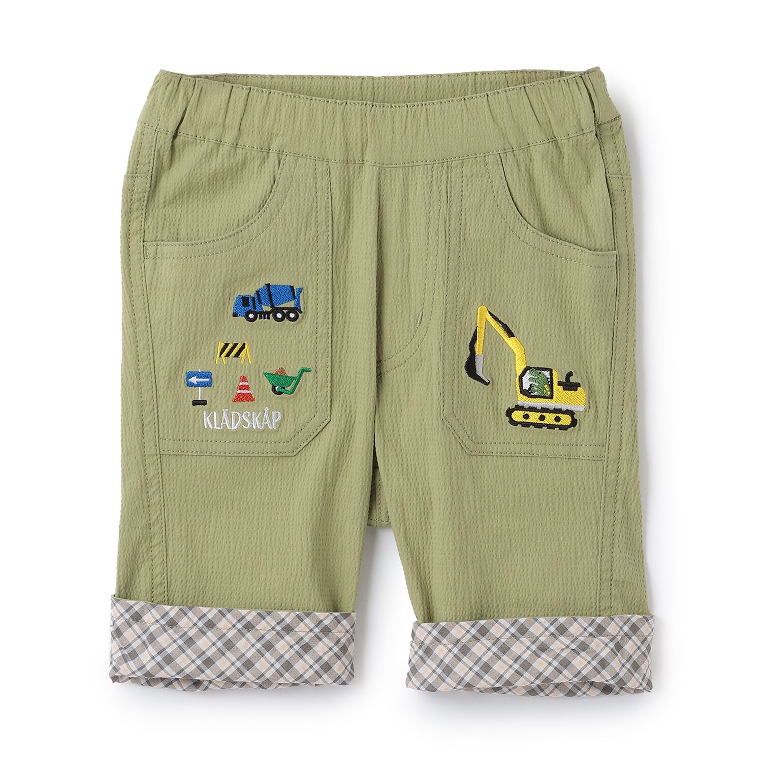 重機裾折り返し6分丈パンツ