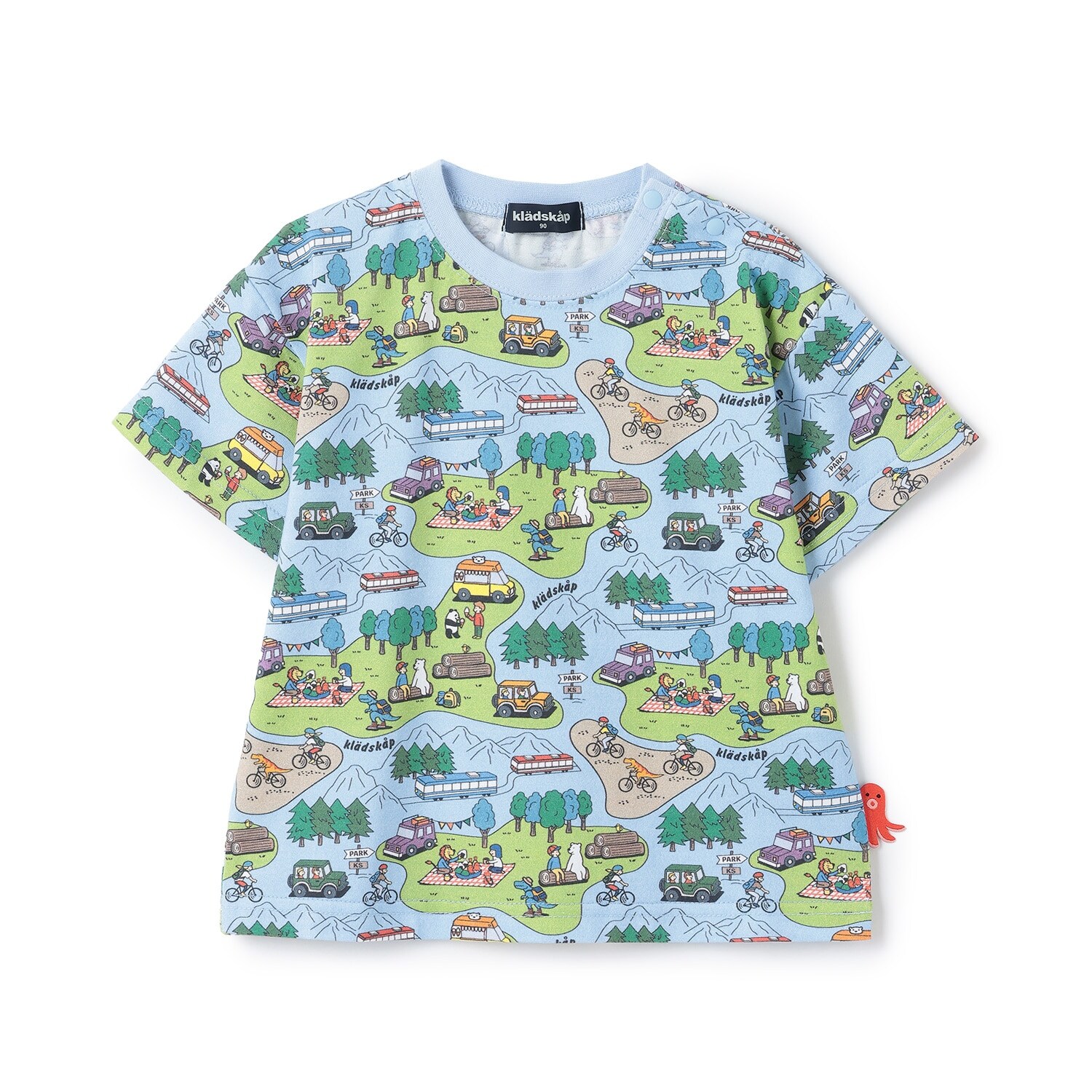 ピクニック総柄半袖Tシャツ