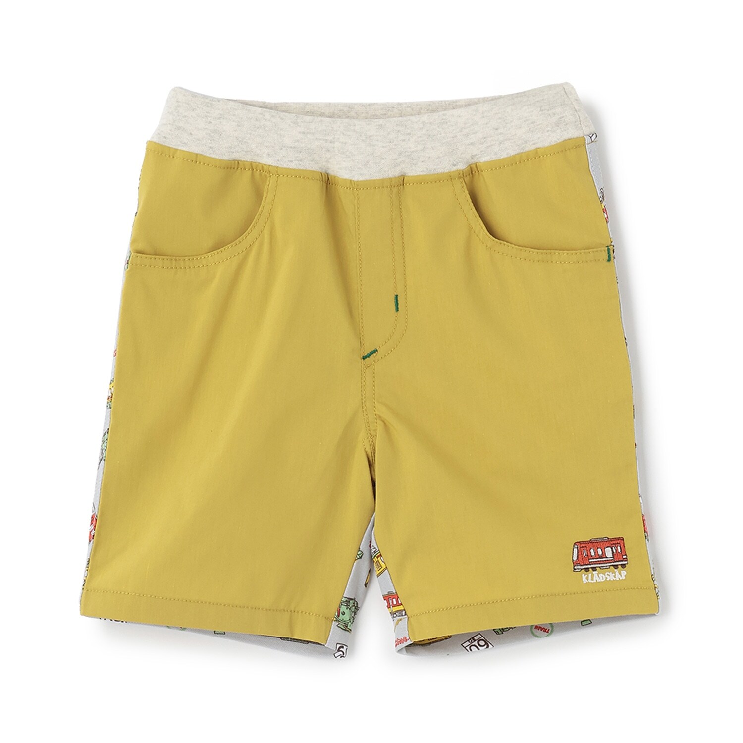 電車前後切替5分丈パンツ